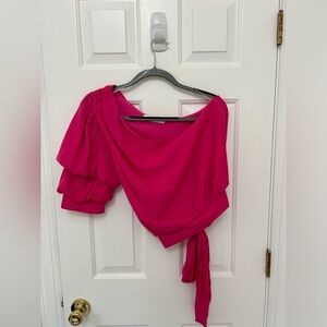 Do + Be Pink One Shoulder Top